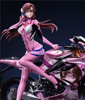 Motorcycle-Girl-Mari-Makinami-Illustrious-Evangelion