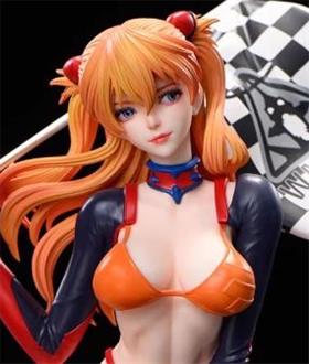 Asuka-sitting-on-car-Evangelion-16